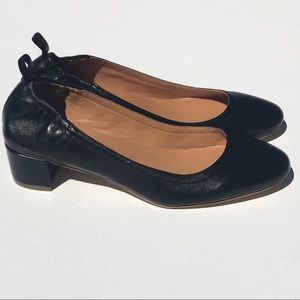 J. Crew Black Leather Day Pump NWOT